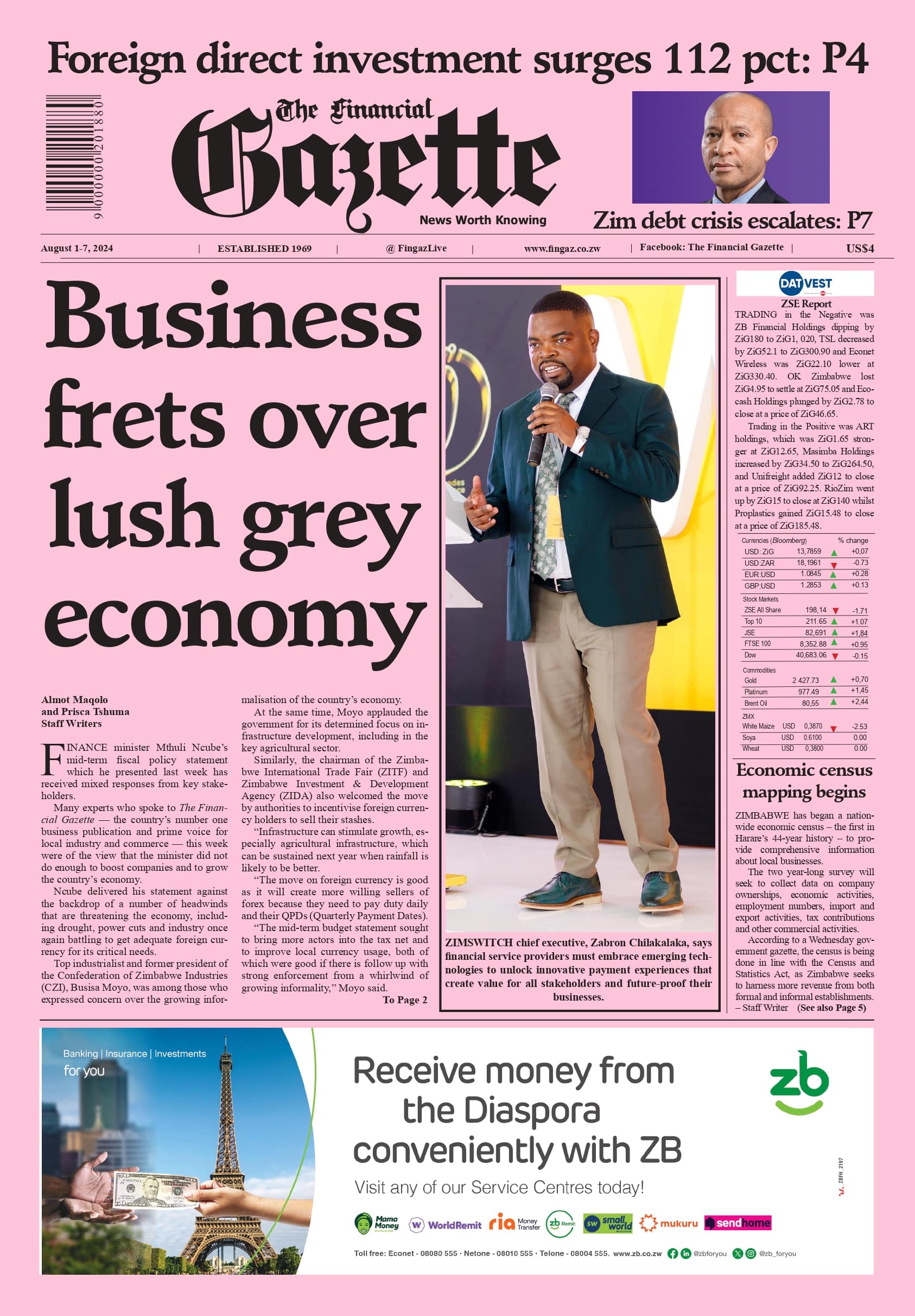 Thursday 1 August 2024